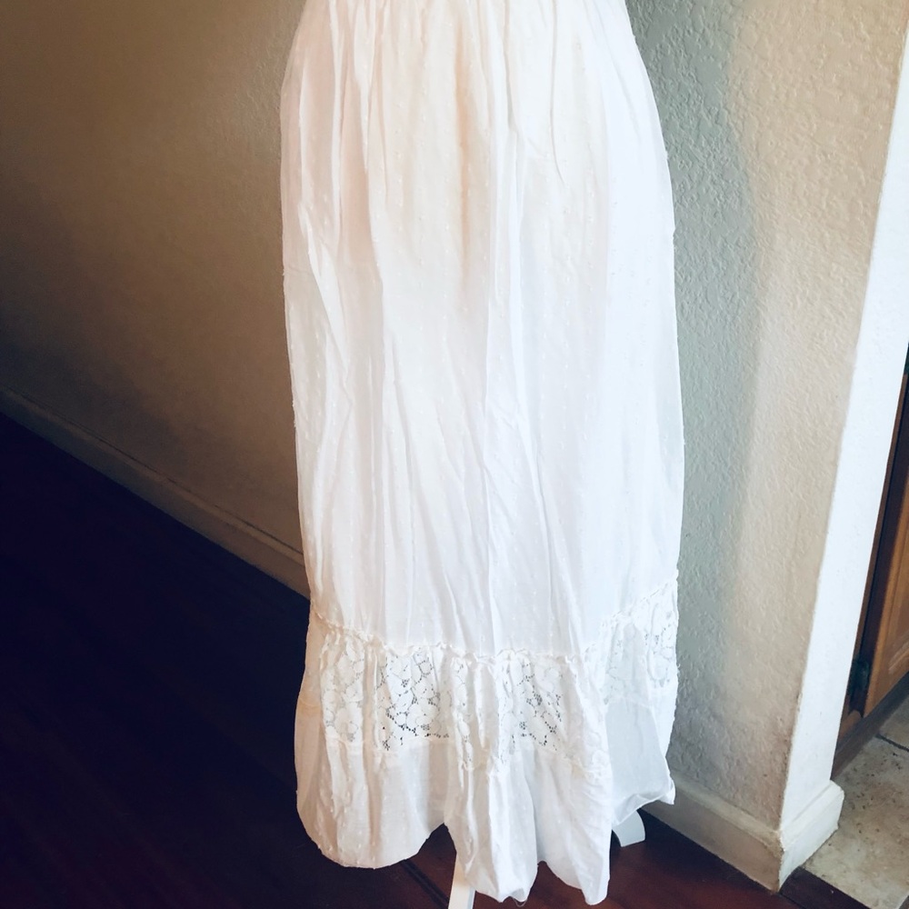 White Peasant Lace Dress by Anna Kaci Wedding - Picture 6 of 14